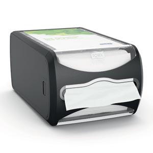 Essity Professional Hygiene North America, Llc Essity Tork Napkin Dispenser  Dispenser, Counter, Universal, Black, N4, Plastic,