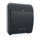 DISPENSER HAND TOWEL ROLL UNIVMECHANICAL BLK PLASTIC