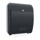 DISPENSER HAND TOWEL ROLL UNIVMECHANICAL BLK PLASTIC