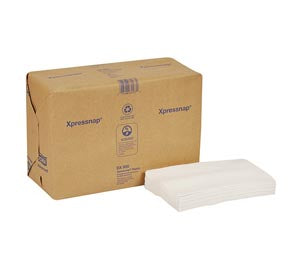 NAPKIN DISPENSER ADV WHT 1PLY500/PK 12PK/CS