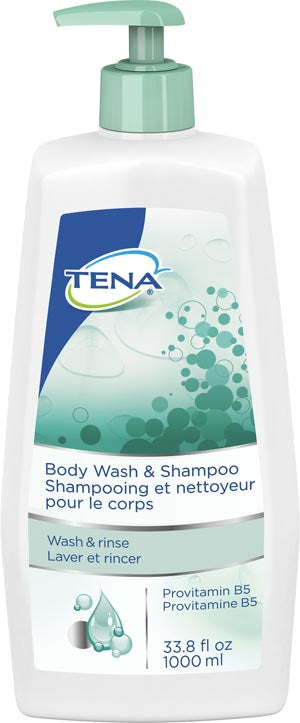 Essity Health & Medical Solutions Essity Hms Tena Body Wash & Shampoo  Shampoo, 33.8 fl oz Pump Bottle, 8/cs