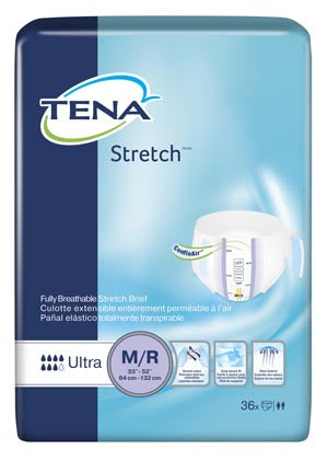 Essity Health & Medical Solutions Essity Hms Tena Stretch Briefs  Ultra Briefs, Medium/ Regular, 33" -52" Hip Size,