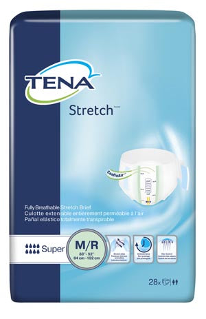 Essity Health & Medical Solutions Essity Hms Tena Stretch Briefs  Super Briefs, Medium/ Regular, 33" - 52" Hip Size,
