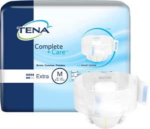 Essity Health & Medical Solutions Essity Hms Tena Complete +Care Briefs  Brief, Medium, 32" - 44" Hip Size, White, 24/pk, 3