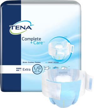 Essity Health & Medical Solutions Essity Hms Tena Complete +Care Briefs  Brief, Large, 40" - 56" Hip Size, Blue, 24/pk, 3 p