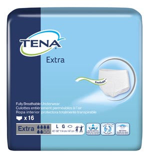 Essity Health & Medical Solutions Essity Hms Tena Extra Protective Underwear  Unisex, Large, 45" - 58" Hip Size, White, 16/pk, 4