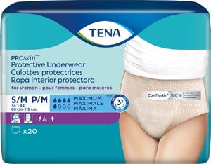 Essity Health & Medical Solutions Essity Hms Tena Proskin Underwear  Underwear, Women, Small/ Medium, 34" - 44" Hip Siz