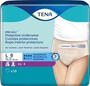 Essity Health & Medical Solutions Essity Hms Tena Proskin Underwear  Underwear, Women, Large, 45" - 58" Hip Size, Nude,