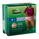 UNDERWEAR MAX ABSORB MD WOMEN18/PK 2PK/CS