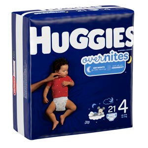 Kimberly-Clark Consumer Kimberly-Clark Huggies Overnites  Size 4, Jumbo Pack, 21/pk, 4 pk/cs
