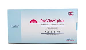 Microcare, Llc Certol Proview Plus Self Seal Sterilization Pouches  Cassette Pouch, 7½" x 13", 200/bx, 6 bx/cs