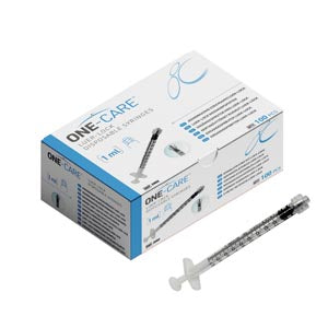 Medivena One-Care Syringe And Safety Needles  Luer-Lock-Syringes-1ml-3-part-100-bx