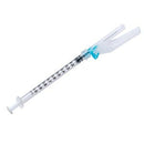 Medivena One-Care Syringe And Safety Needles  Luer-Lock Syringes, 1ml, w/ Safety Needles, 23Gx1