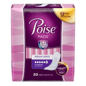 Kimberly-Clark Consumer Kimberly-Clark Poise Pads  e Pads, Ultimate, 33/pk, 4 pk/cs