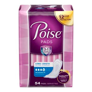 Kimberly-Clark Consumer Kimberly-Clark Poise Pads  e Pads, Moderate, Long, 60/pk, 2 pk/cs