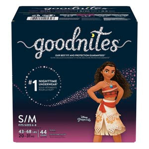 Kimberly-Clark Consumer Kimberly-Clark Goodnites Underpants  Pants, Girl, Small/ Medium, Giga Pack, 44/pk 1 pk/