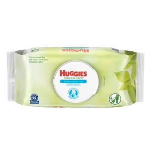 Kimberly-Clark Consumer Kimberly-Clark Huggies Natural Care Baby Wipes  Wipes, Extra Sensitive, Fragrance Free, 24/tub, 16