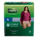 Kimberly-Clark Consumer Kimberly-Clark Depend Protective Underwear  Underwear, Maximum Absorbency, X-Large, Women, Pea