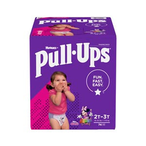 Kimberly-Clark Consumer Kimberly-Clark Pull-Ups Learning Design Training Pants  Pants, 2T-3T, Girls Giga Pack, 74/pk, 1 pk/cs
