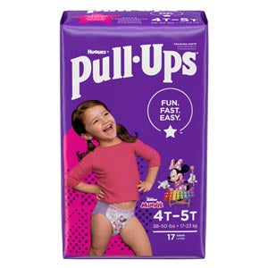 Kimberly-Clark Consumer Kimberly-Clark Pull-Ups Learning Design Training Pants  Pants, 4T-5T, Girls Jumbo Pack, 17/pk, 4 pk/cs