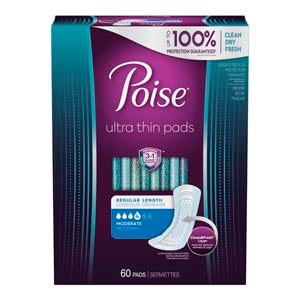 Kimberly-Clark Consumer Kimberly-Clark Poise Pads  e Pads, Ultra Thin, Moderate Absorbent, Regular, 6