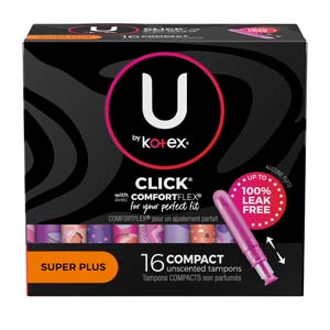 Kimberly-Clark Consumer Kimberly-Clark Feminine Care Products  U by Kotex Tampon, Super Premium, Super Plus Absor