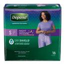 UNDERWEAR DEPENDS OVERNIGHTWOMEN SM 16/PK 4PK/CS