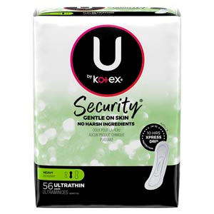 Kimberly-Clark Consumer Kimberly-Clark Feminine Care Products  U by Kotex Heavy Pad, Premium, Ultra Thin, 56/pk,
