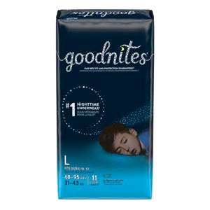 Kimberly-Clark Consumer Kimberly-Clark Goodnites Underpants  Pants, Boy, Large, Jumbo, 11/pk, 4 pk/cs