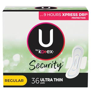 Kimberly-Clark Consumer Kimberly-Clark Feminine Care Products  U by Kotex Premium Pads, Regular, Ultra Thin, w/ W