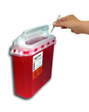 Oak Ridge Products Oak Ridge Sharps Container  Container, 5.4 Quart, Red Base/ Translucent Rotary