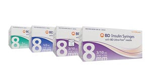 Bd Insulin Syringes & Needles  Insulin Syringe w/ Ultra-Fine Needle, 31G x 5/16",