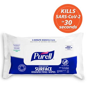 Gojo Industries, Inc. Gojo Purell Healthcare Surface Disinfectant  Purell Healthcare Surface Disinfecting Wipes, 72ct