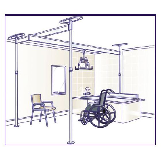 Joerns Easytrack 3-Post System  With Bath Bracket