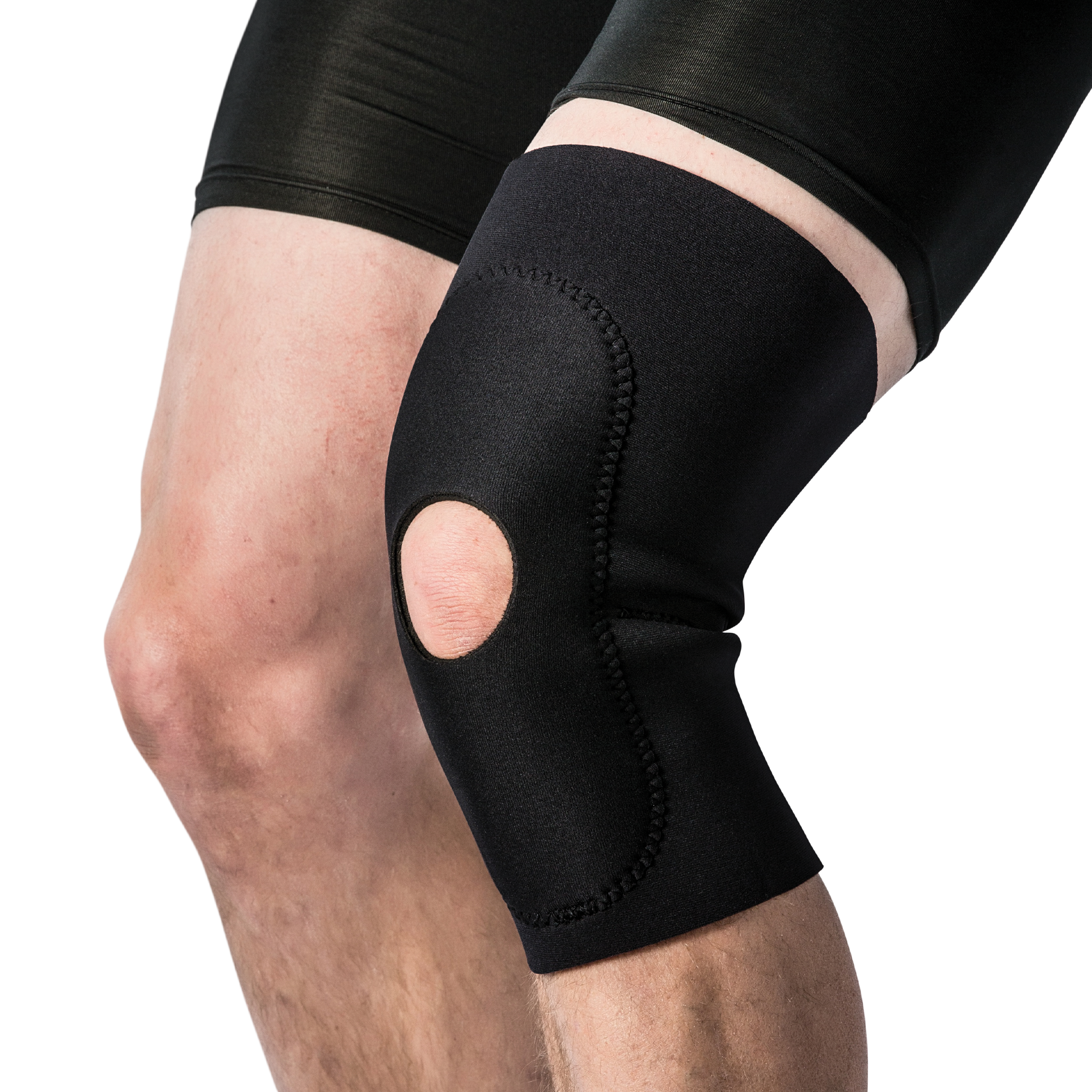 SLEEVE KNEE SUPPORT XL 15-16BLK OPEN PATELLA NEOPRENE