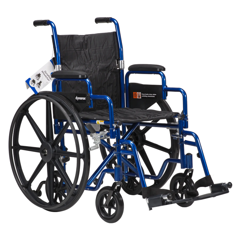 DynaRide Convertible Wheelchair with Detachable Desk Arm and Foot Rests — 18" x 16"