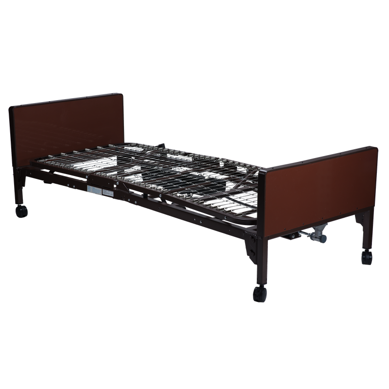 Dynarex Semi Electric Home Care Bed  With Tri-Layer Mattress, and Full Rail