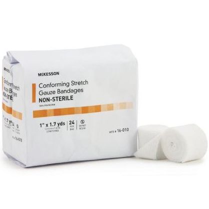 McKesson Conforming Stretch Gauze Bandage  Non-Sterile - 1" - Case (96 Rolls)
