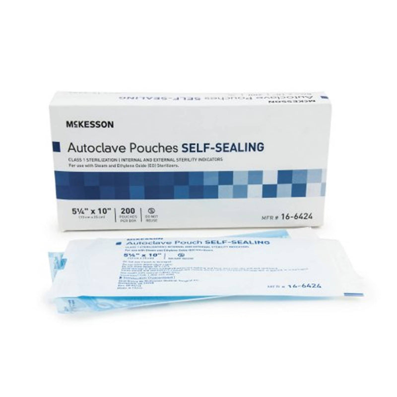 McKesson Self-Sealing Autoclave Pouch  5.25 x 10 Inches (2000/Case)