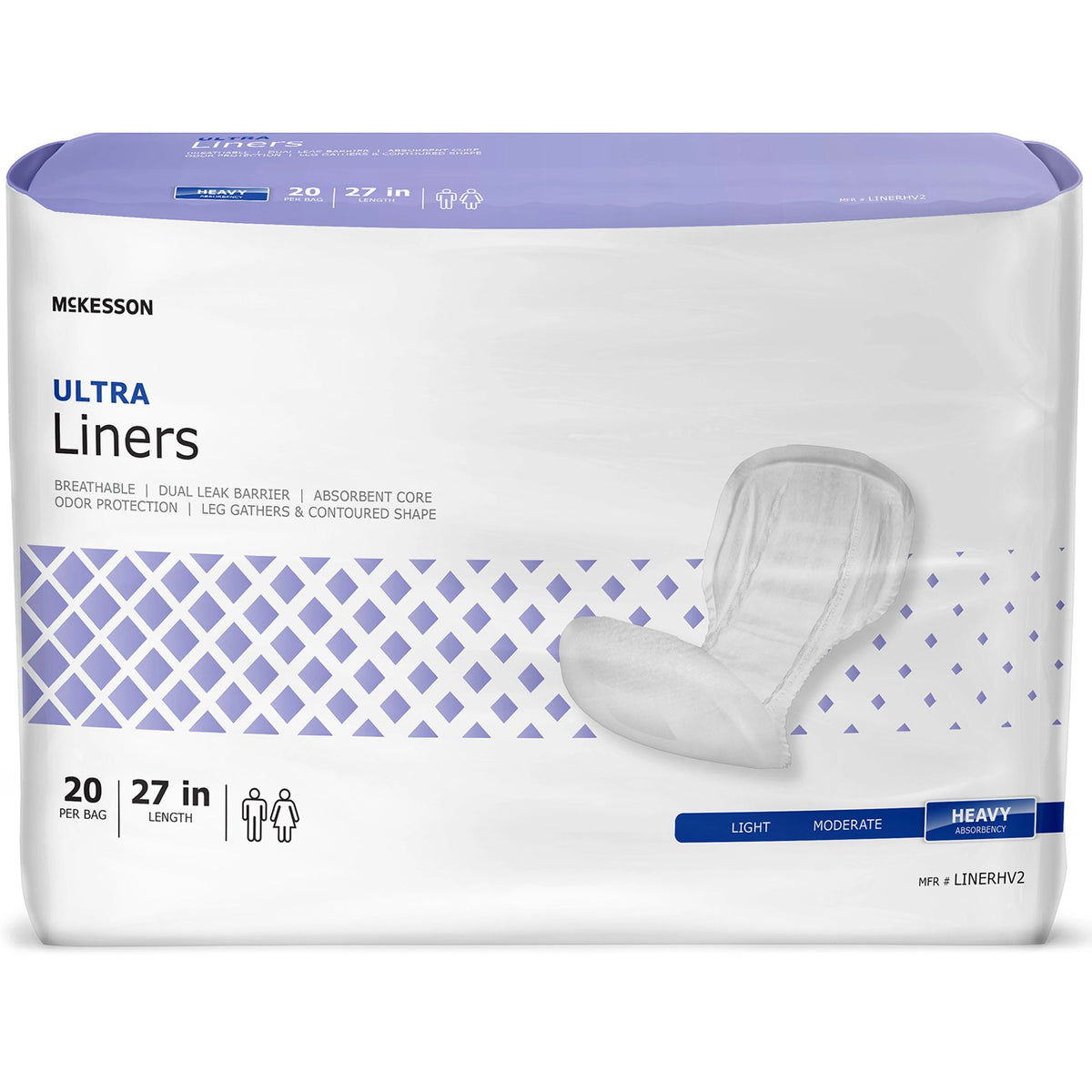 McKesson Ultra Incontinence Liner packaging
