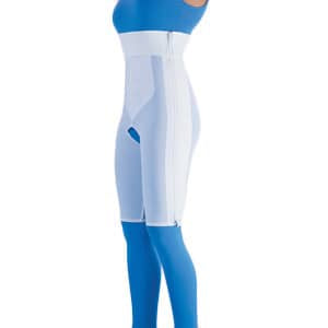 Medco Above Knee High Waist Compression Girdle  White - XXL