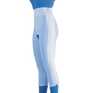 Medco Below Knee Compression Girdle  White - Hook & Eye - XXL