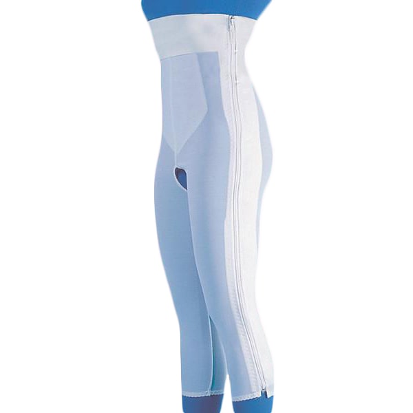 Medco High Waist Below Knee Compression Girdle  White - Hook and Eye - XX-Large