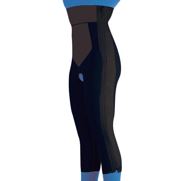 Medco High Waist Below Knee Compression Girdle  Black - Hook and Eye - XX-Large