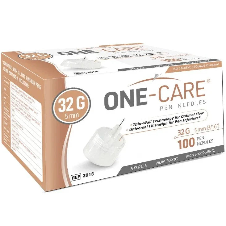 MediVena ONE-CARE Pen Needle (100/Box)  32 G x 4 mm (Green)