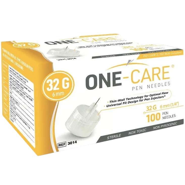 MediVena ONE-CARE Pen Needle (100/Box)  33 G x 4 mm (Pink)