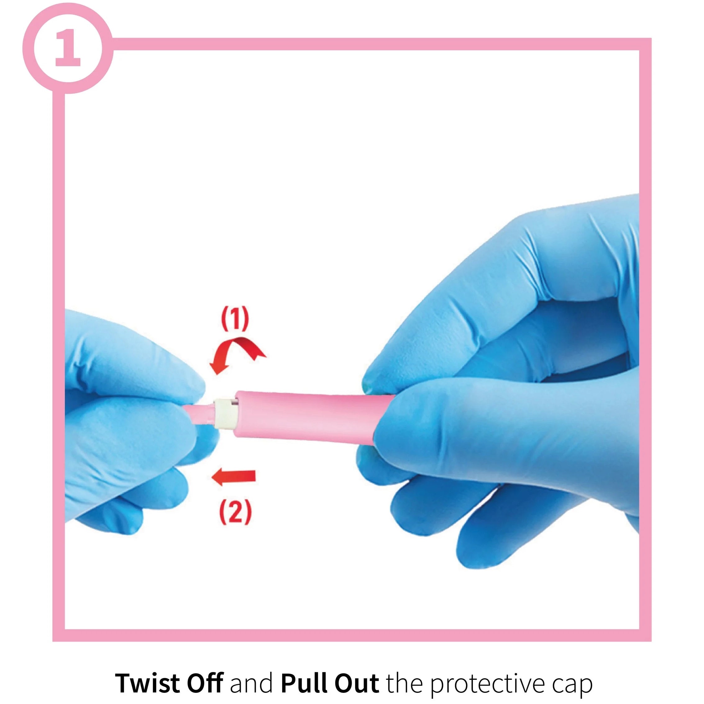 MediVena ONE-CARE Safety Lancets instructions - step 1