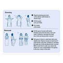 Medline Standard Polyethylene Blue Universal Size Gown with Thumb Loop