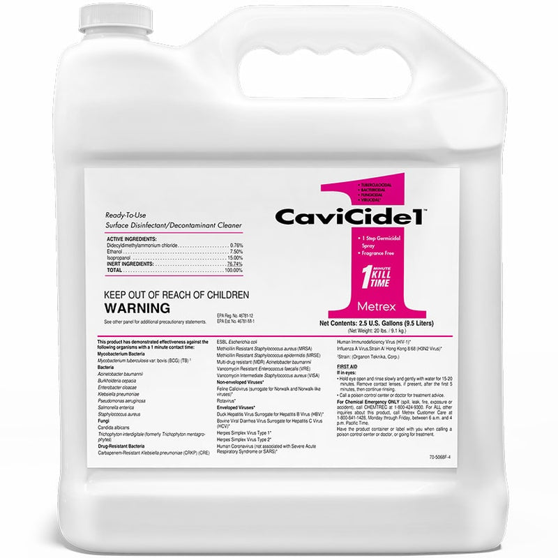 Metrex CaviCide1 Disinfectant - 2.5 Gallon