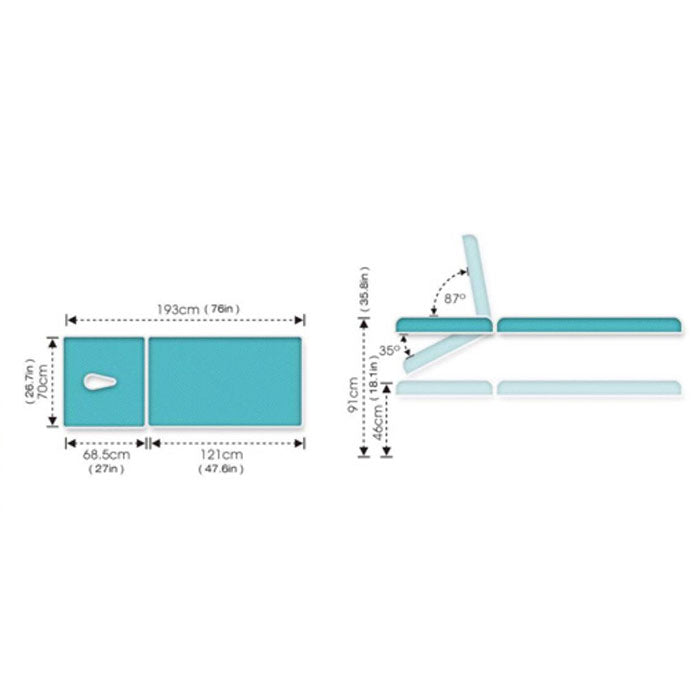 Mettler ME4500 2-Section Therapeutic Table - ME 4500